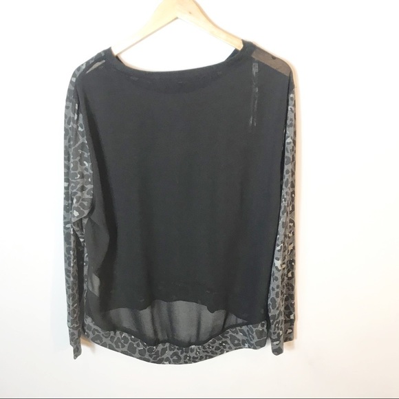 Seven7 Sheer Back Leopard Top - Picture 2 of 7